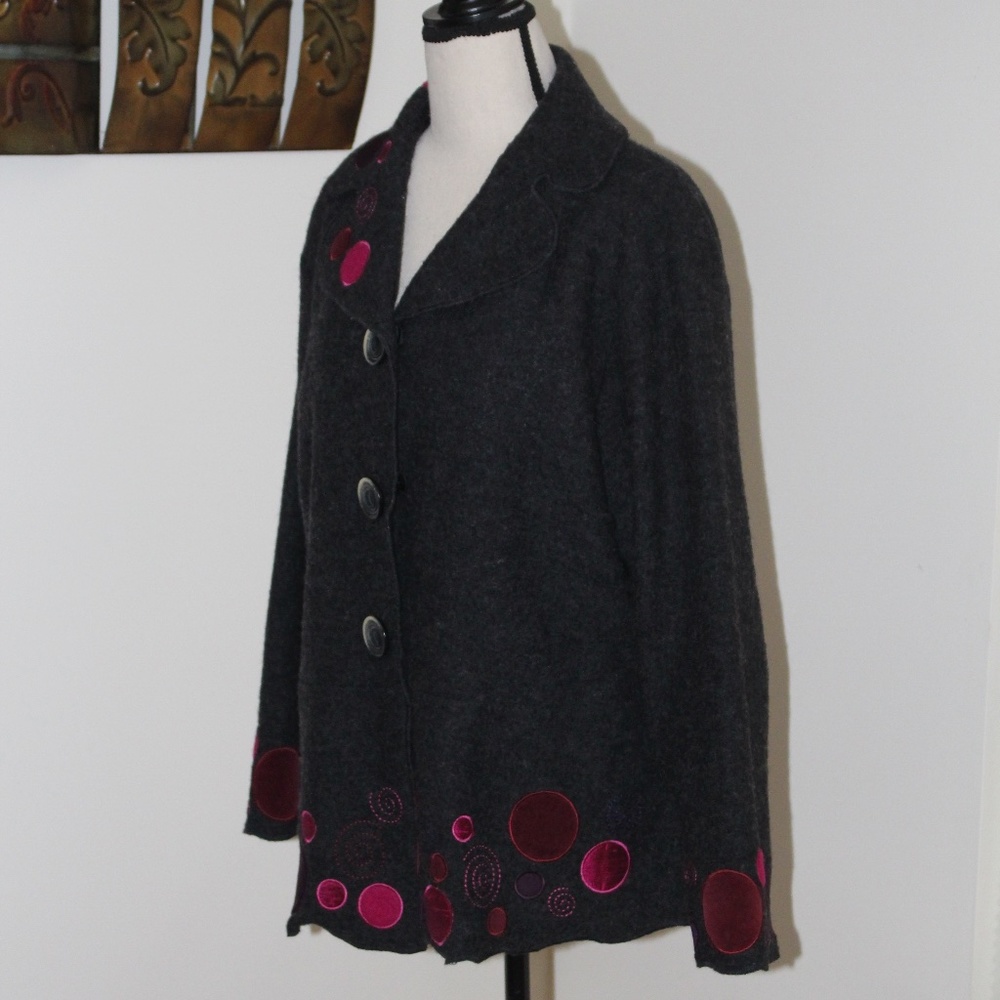 Appleseed's, Snap Button Down Wool Jacket - image 1